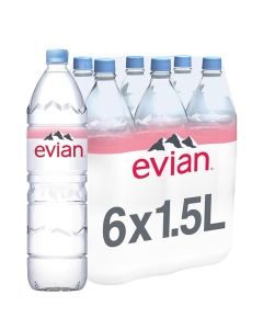 Evian Packed Mineral Water 6 x 1.5 Liter