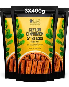 400gm True Ceylon Cinnamon Sticks From Sri Lanka Whole Spice Dalchini Pack of 3
