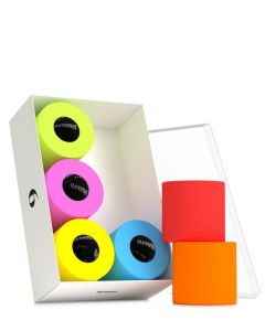 RollLux Colored Toilet Paper Gift Box 6 Rolls 3Ply Multicolor Bathroom Tissue 140 Sheets per Roll Soft Embossed Texture Dermatologically Tested Fun Bright Colors for Home or Events