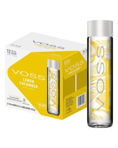 Lemon Cucumber Flavoured Sparkling Water, Pack of 12 x 375ml Original Glass Bottles, Zero Calories, No Sugar, Naturally Sourced