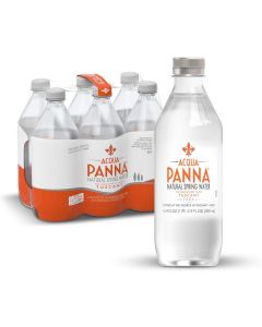 Acqua Panna Natural Spring Water, 16.9 Fl. Oz. Plastic Bottles, Pack of 6