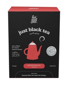 Just Black Tea - Strong Assam Black Tea / Speciality Tea Leaves / Energizing, India -15 Bags