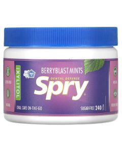 Spry Xylitol Berry Blast Mints Sugar Free Candy Promote Oral Health Increase Saliva Production Stop Bad Breath NonGMO GlutenFree 240 Count Pack of 1