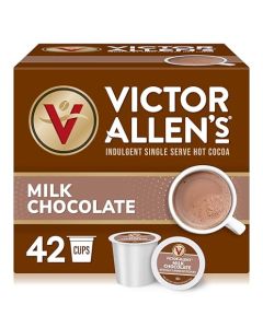 Victor Allens Milk Chocolate Hot Cocoa 42 Count Single Serve KCup Pods for Keurig KCup Brewers