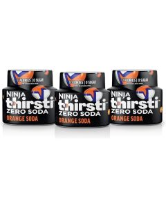 Ninja Thirsti Zero Soda Orange Soda - 3 Pack of Flavored Water Drops, Zero Calories, Zero Sugar, Makes 17 Drinks