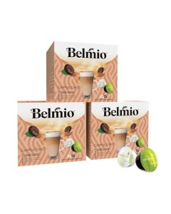 Belmio Cappuccino Coffee Pods Intensity 7 Compatible with Dolce Gusto Coffee Machines Only 16 Capsules Per Box Pack of 3