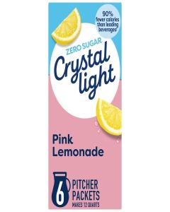 Crystal Light Drink Mix, 6 Pitcher Packets Pink Lemonade, 2.9 oz