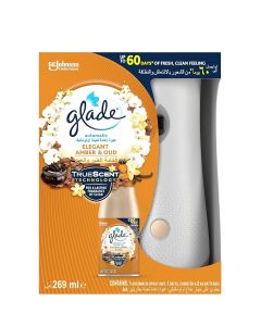 Glade Automatic Spray Holder With Elegant Amber & Oud Air Freshener