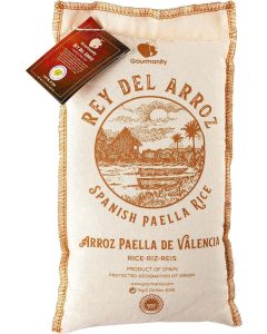 Gourmanity Rey del Arroz Spanish Paella Rice - Authentic Short Grain Valencia Rice, 2.2lb