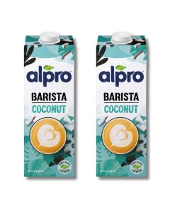 Alpro Barista Coconut Drink, 100% Plant-Based, Lactose & Dairy Free - 1L (2x1L)