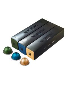 Nespresso Vertuo line Coffee Capsules Assortment The Best Sellers 10 capsules Stormio 10 capsules Odacio and 10 capsules of Melozio for a Total of 30 Capsules