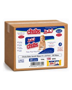 Chubs Baby Sensiti Wipes 100's Pack of 5*20