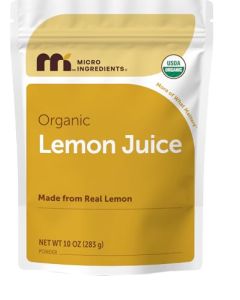 Micro Ingredients Organic Lemon Juice powder 10 Ounce 100 Natural Fruit Powder Made from Real Lemon No Sugar Additives Great Flavor for Drinks Smoothie Beverages NonGMO Vegan Friendly