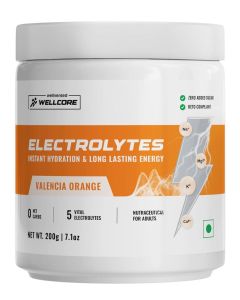 200g Orange Electrolyte Drink With 5 Vital Electrolytes Na Mg Ca K PO4 Sugar Free Electrolyte Powder Fat Fuel Powered for Sustained Energy