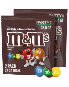MMS Milk Chocolate Candy Party Size 38 oz Resealable Bag Pack of 2 for Parties Baking and Sharing