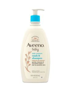 Baby Daily Moisture Gentle Wash And Shampoo With Natural Oat Extract For Kids - 532 ml