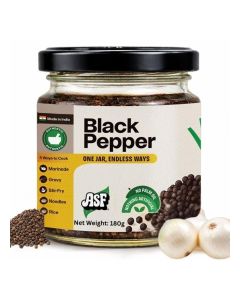 ASF Black Pepper Sauce, 180g / Indo Chinese Cooking Sauce for Chicken, Noodles & Wraps / No Palm Oil / 100% Vegan / No Preservatives