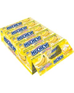 HI-CHEW Banana - Box of 15 Sticks, 1.76oz Each / Soft & Chewy Taffy Candy with Immensely Juicy Fruit Flavor