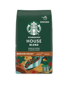 Starbucks Ground Coffee Medium Roast Coffee House Blend 100 Arabica 1 bag 18 oz