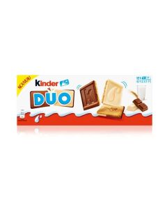 Kinder Duo Milk & Cocoa Chocolate Biscuits – 12 Pieces, 150 g