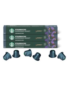 Starbucks by Nespresso Coffee ESPRESSO ROAST (Dark Roast) 30 Pods Capsules 3 Sleeve