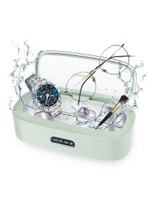 Versatile Ultrasonic Cleaner for Jewelry, Eyeglasses, Makeup Brushes and More, 300ml with 4 Adjustable Time Settings for Effective Cleaning
