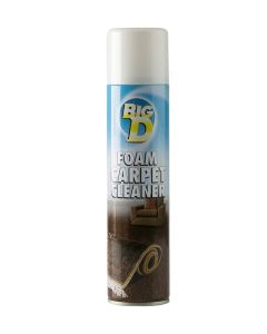 Big D Carpet Cleaner – 400ml Aerosol Foam, Quick Odor Elimination, Fresh Scent, No Vacuum Needed