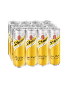 Schweppes Chefsneed Schweppes Tonic Water 330Ml, Pack Of 12 Cans (Imported Product).