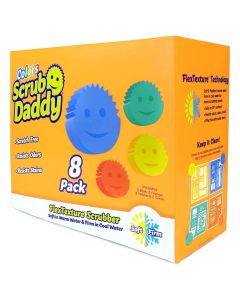 Scrub Daddy Flexible 8-Pack Sponge Set – Assorted Colors for Kitchen & Household Cleaning, Scratch-Free, Odor Resistant, Multi-Surface