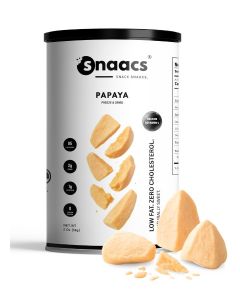 SNAACS Freeze-Dried Papaya Slices / No Added Sugar / Naturally Sweet Tropical Crunch (1 oz / 28 g)