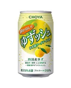 6 x Choya Yuzusshu Nonalcohol Alcohol Free Yuzu Soda Taste Sparking Drink 350ml Product of Japan