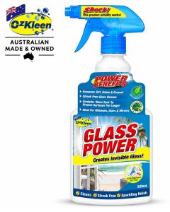 OzKleen Glass Power Window & Glass Cleaner Spray 500ml Australian Made & Owned Streak Free Glass Cleaner Mirror Cleaner Nano Technology Window Cleaner Shower Glass Cleaner Glass Polish Spray