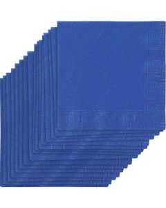 Royal Blue Solid Beverage Paper Napkins 5x5 Pack of 20 Soft Durable Vibrant Elegant Perfect For Parties or Events
