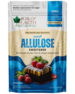 Bliss of Earth Allulose Powder 100g / Rare Sugar Sweetener / Zero Added Sugar / Low Calorie Sugar Substitute / Keto Friendly Sweetener / Diabetic Friendly Sugar Alternative / Baking, Coffee & Dessert Use / Vegan Non-GMO