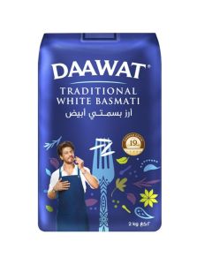 Daawat Traditional Basmati Rice, White, 2kg