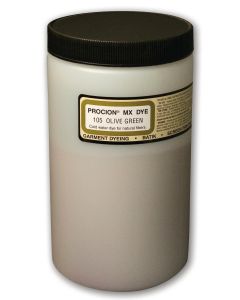 Jacquard Procion MX Tie Dye Powder Cold Water Fiber Reactive Dye for Fabric and Clothing Permanent and Washfast Made in USA Olive Green 1 Pound Jar