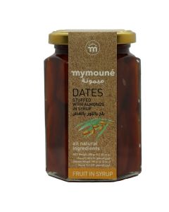 Mymoune Dates Stuffed with Almonds 350g / Traditional Lebanese Dates in Syrup
