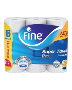 Super Towel Pro, Highly Absorbent, Sterilized 3 Ply 60 Sheets (Pack Of 6)