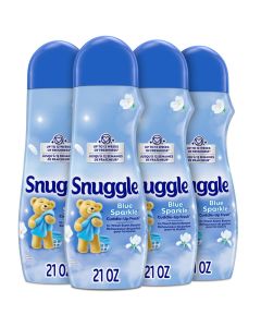 Snuggle In Wash Scent Booster Blue Sparkle 21 Ounce Pack of 4 Packaging May Vary