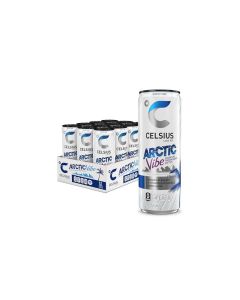 CELSIUS ARCTIC VIBE Sparkling Frozen Berry Sugar Free Energy Drink 12 Fl Oz Pack of 12