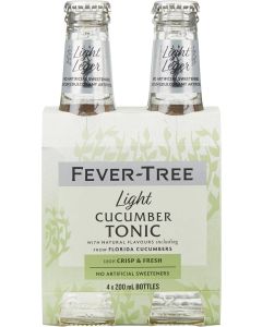 Fever-Tree Refreshingly Light Cucumber Tonic Water - 4 Pack of 200 ML Bottles