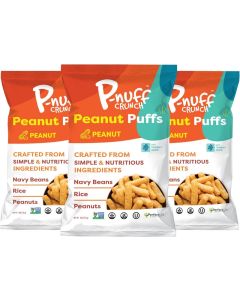 P-nuff Crunch Roasted Peanut Puffs - 3-Pack