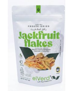 Elverd Premium Freeze – Dried Jackfruit Flakes -50g, Crispy Tropical Fruit Snack, 100% Natural, No Added Sugar, Rich in Vitamin C, High Dietary Fibre, Vegan, Gluten Free, Delicious Anytime Healthy Snack