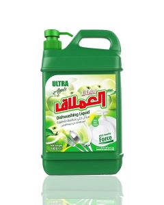 Al Emlaq Dishwashing Liquid Ultra Green Apple Fragrance With Double Force - 1800ml