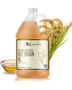 Kevala Premium Natural Rice Bran Oil - 128 fl oz (1 Gallon) - Expeller Pressed, Non-GMO, Kosher