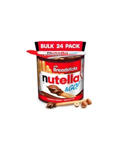 Nutella GO Chocolate Hazelnut Spread with Cocoa Breadsticks 24 Bulk Snack Packs 18 oz Each