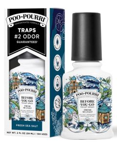 PooPourri BeforeYouGo Toilet Spray Fresh Sea Salt 2 Fl Oz Sea Salt Bergamot and Eucalyptus