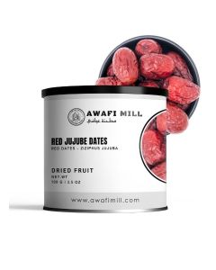 AWAFI MILL Jujube (Red Dates) / Dried Chinese Dates • Whole Fruits for Tea, Soups, Desserts and Snacking / Naturally Sweet, Chewy Texture - 100 g / 3.5 Oz