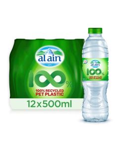 Al Ain Recycled PET Bottled Water (rPET) 12x500ml