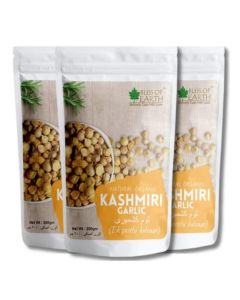 Kashmiri Garlic, Natural Organic Single Clove, 200g, From Indian Himalayas pack of 3